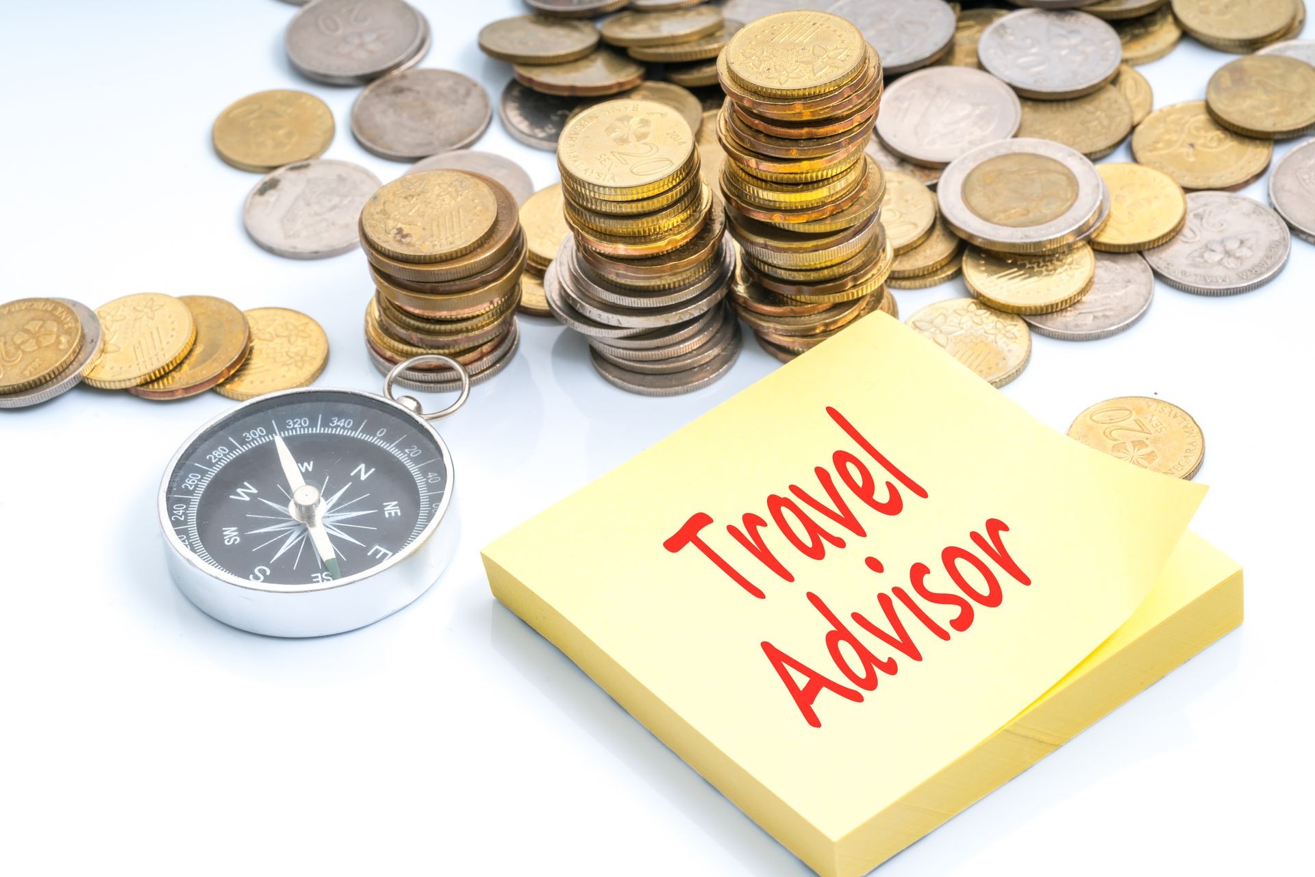 Sticky note with Travel Advisor written on it Sticky note with Travel Advisor written on it